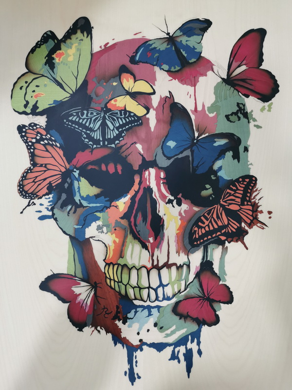 tete de mort marqueterie